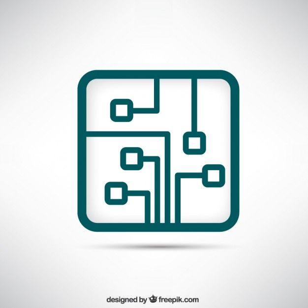 Chip Logo - Circuit board logo Vector | Free Download