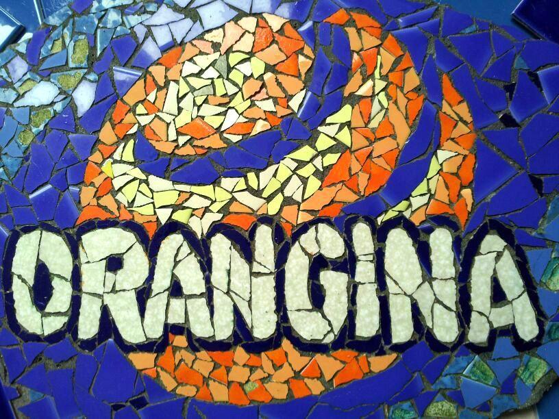 Orangina Logo - Orangina logo - Logo in mozaïek | Logo in mozaiek | Pinterest ...