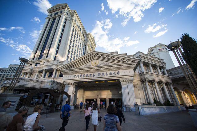 Vegas Caesars Palace Logo - Caesars Palace gaming revenue boost helps parent company. Las Vegas
