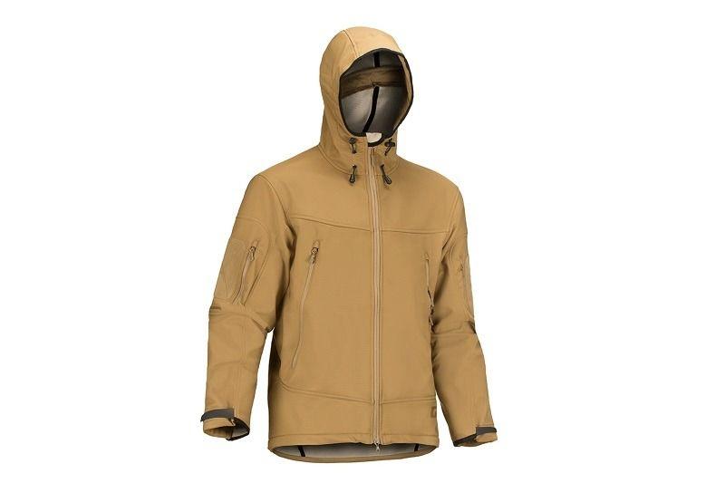 Coyote Clothing Logo - Harpagus Softshell Hoody Jacket Coyote. Tactical equipment