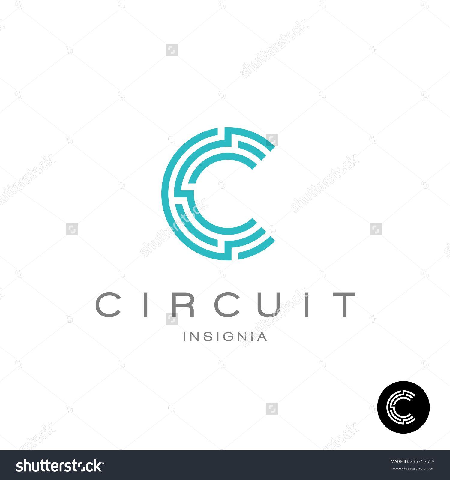 The Circuit Logo - Letter C tech logo with circuit board lines style. art. Logos