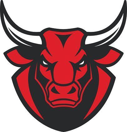 Bull Logo - The head of a ferocious bull vector art illustration. Bulls Logos