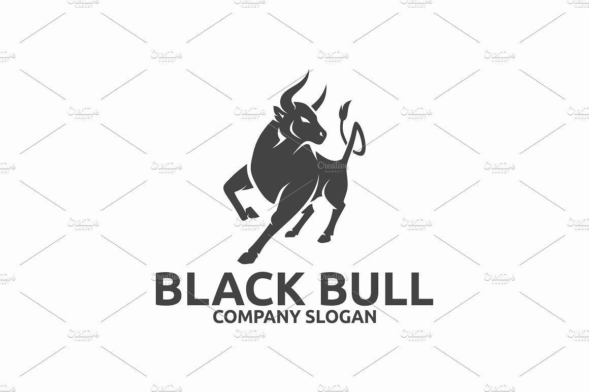 Bull Logo - Black Bull Logo Logo Templates Creative Market