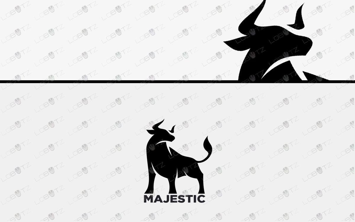 Bull Logo - Strong Bull Logo For Sale | Creative Bull Logo To Buy Online - Lobotz