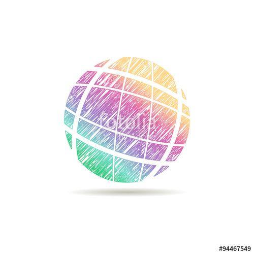 Globe Rainbow Circle Logo - globe logo in rainbow colors