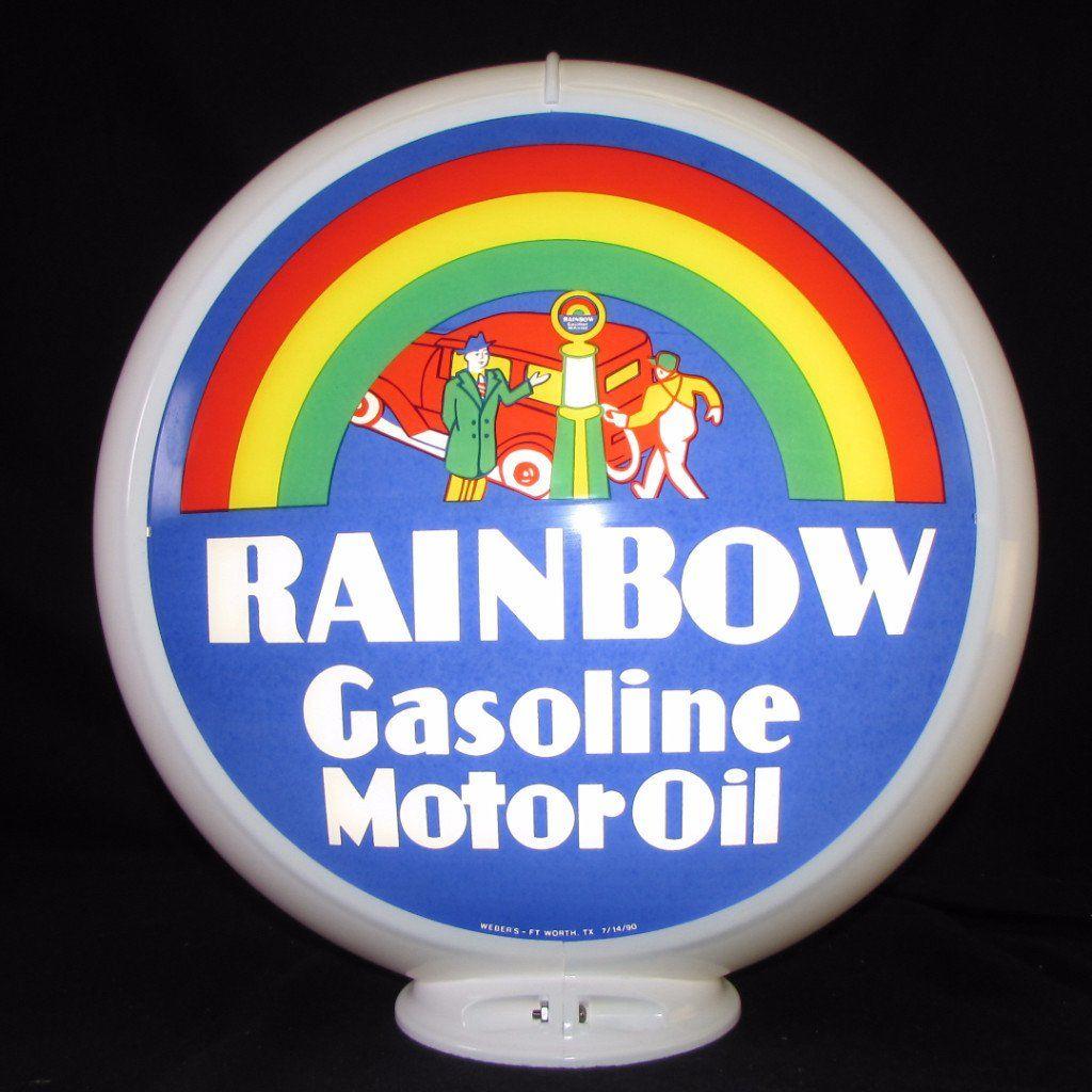 Globe Rainbow Circle Logo - RAINBOW GASOLINE 13.5