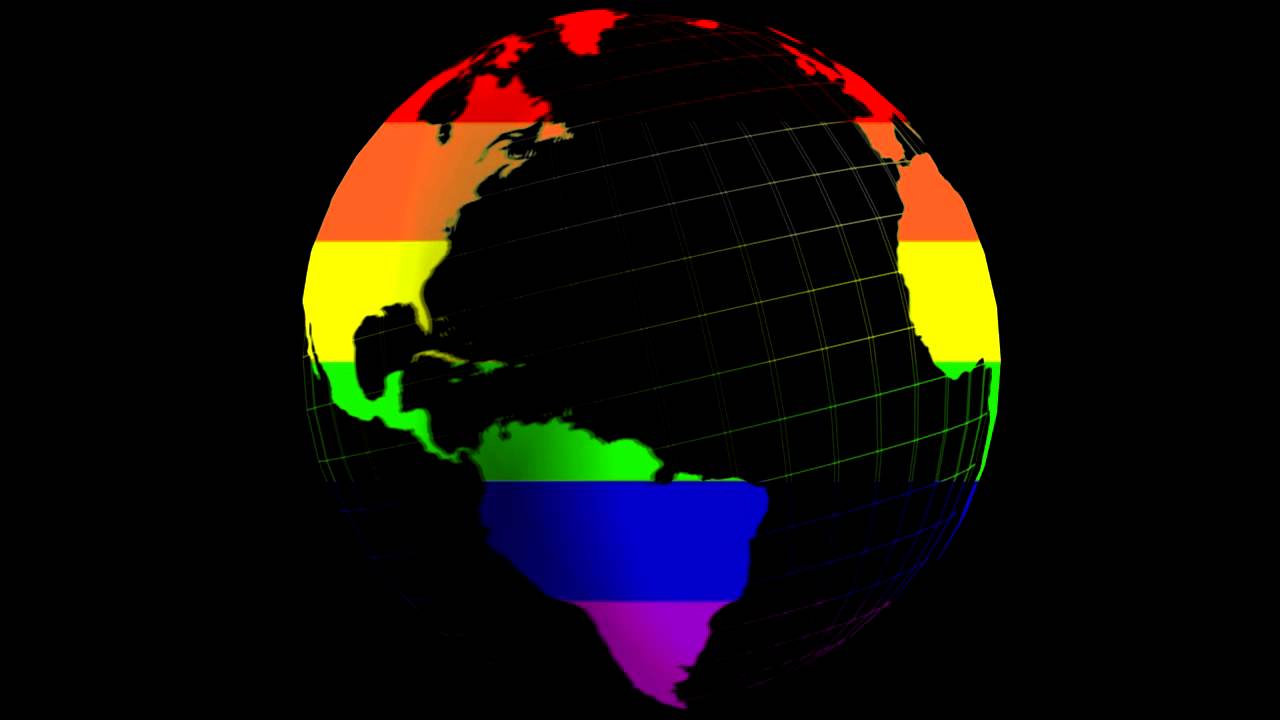 Globe Rainbow Circle Logo - Spinning Rainbow Globe Loop- Free - YouTube