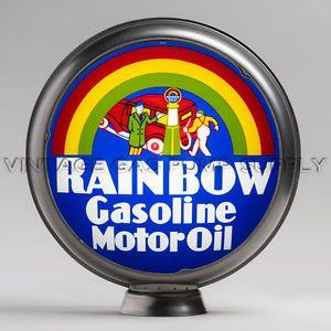Globe Rainbow Circle Logo - Rainbow Gasoline 15 Limited Edition Gas Pump Globe (15.338)