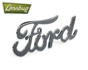 Ford Script Logo - Classic Ford Script Emblem Hot Rod Badge Chrome Adhesive | eBay