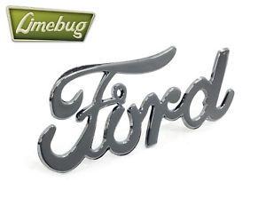 Ford Script Logo - Classic Ford Script Emblem Hot Rod Badge Chrome Adhesive