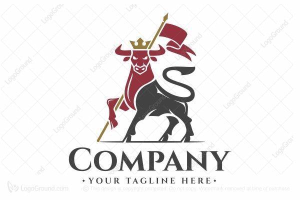 Bull Logo - Logo for sale: Crowned Bull Logo | heraldic | Pinterest | Logos ...