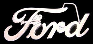 Ford Script Logo - MH18128 *NOS* REALLY NICE CUT-OUT ***FORD SCRIPT LOGO*** POLISHED ...