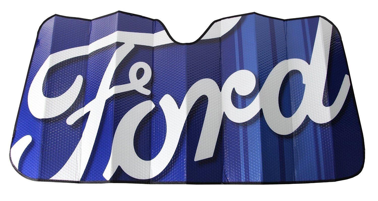 Ford Script Logo - Amazon.com : Blue Ford Script Logo Accordion Style Windshield