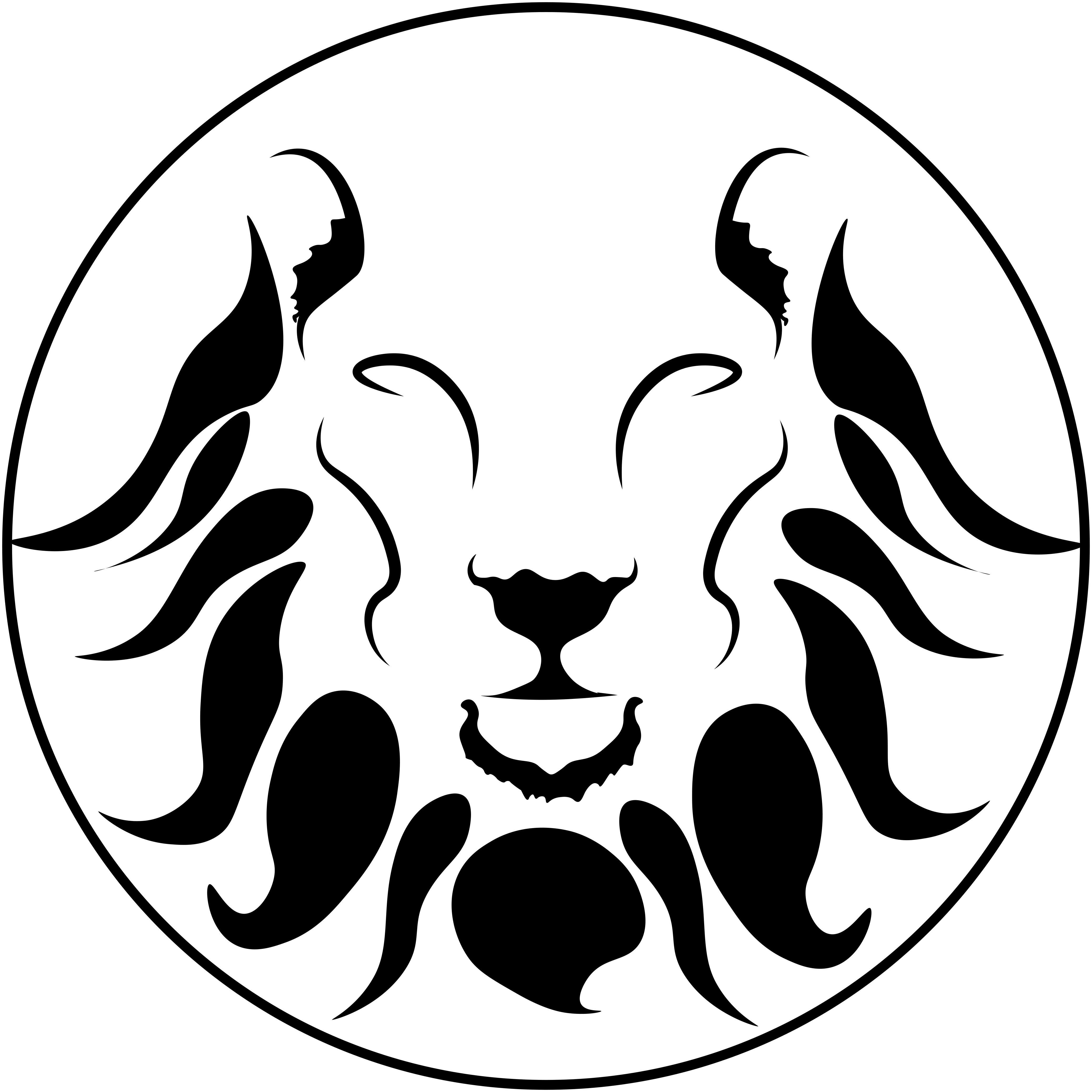 Lion in Circle Logo - front lion logo full circle