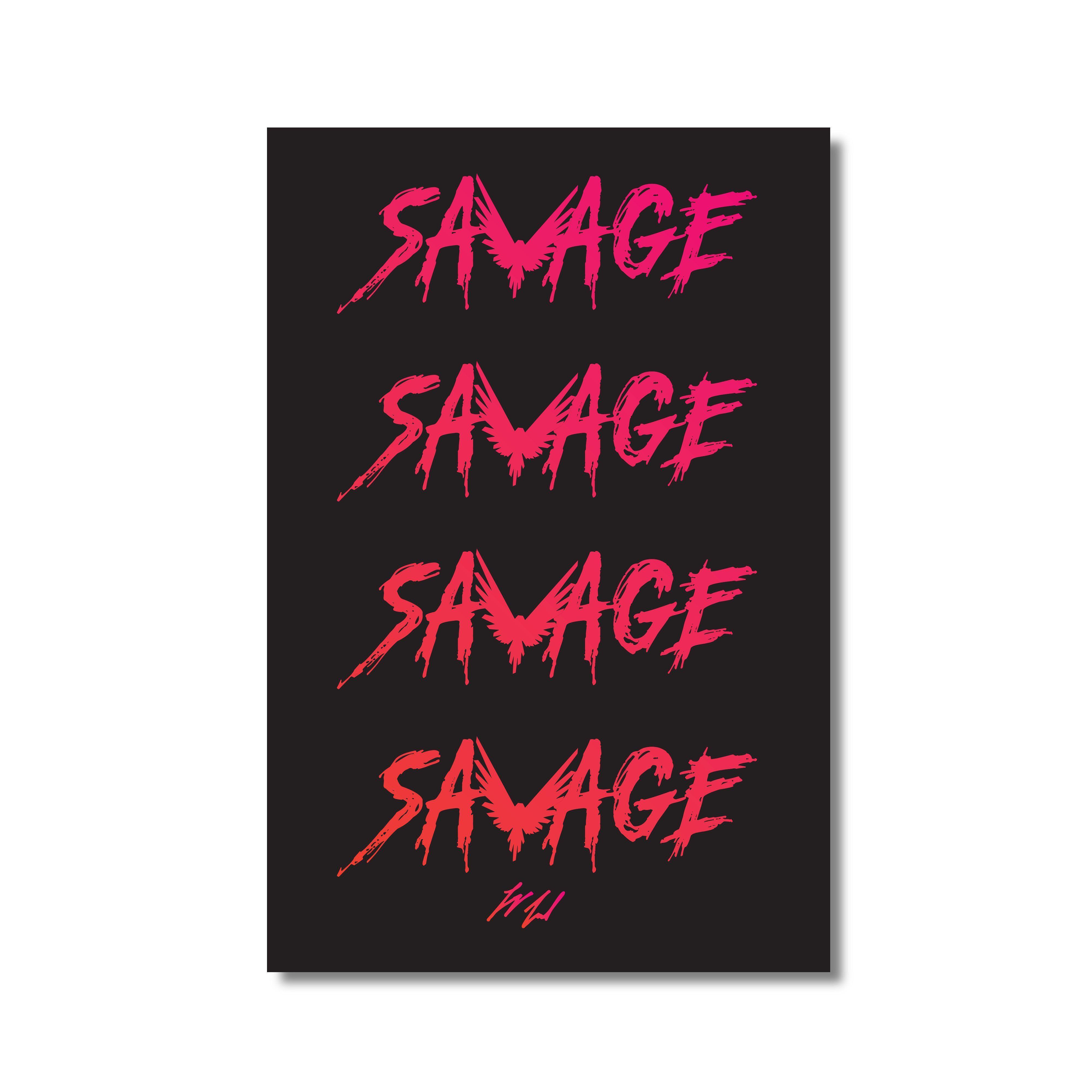 Maverick Logan Paul Savage Logo - Savage Poster – Maverick by Logan Paul