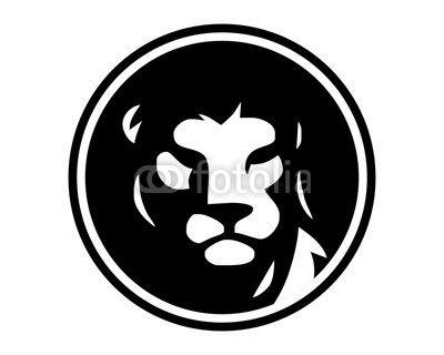 Lion in Circle Logo - black circle lion leo image vector icon logo | Buy Photos | AP ...
