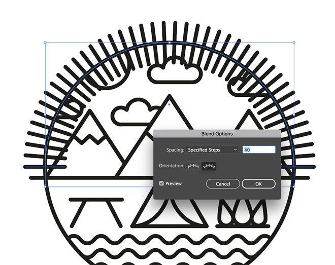 Circle with Line Logo - How To Create a Line Art Badge Logo in Adobe Illustrator