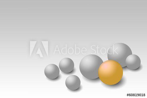 Yellow and Gray Ball Logo - Concept with one yellow and grey balls this stock illustration