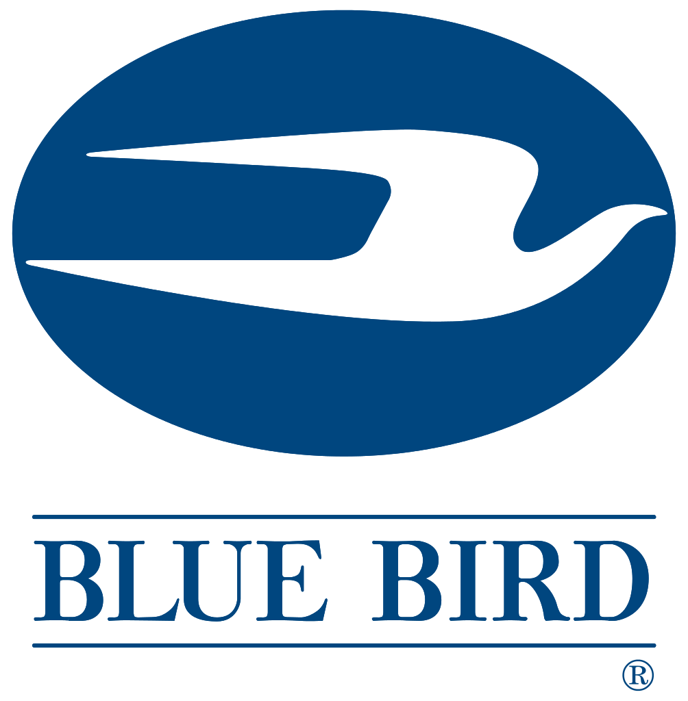 Blue Bird in a Circle with a Yellow Airlines Logo - Blue bird Logos