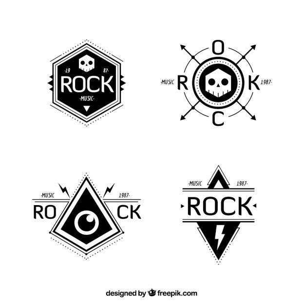 Rock Logo - Rock band logo collection Vector | Free Download