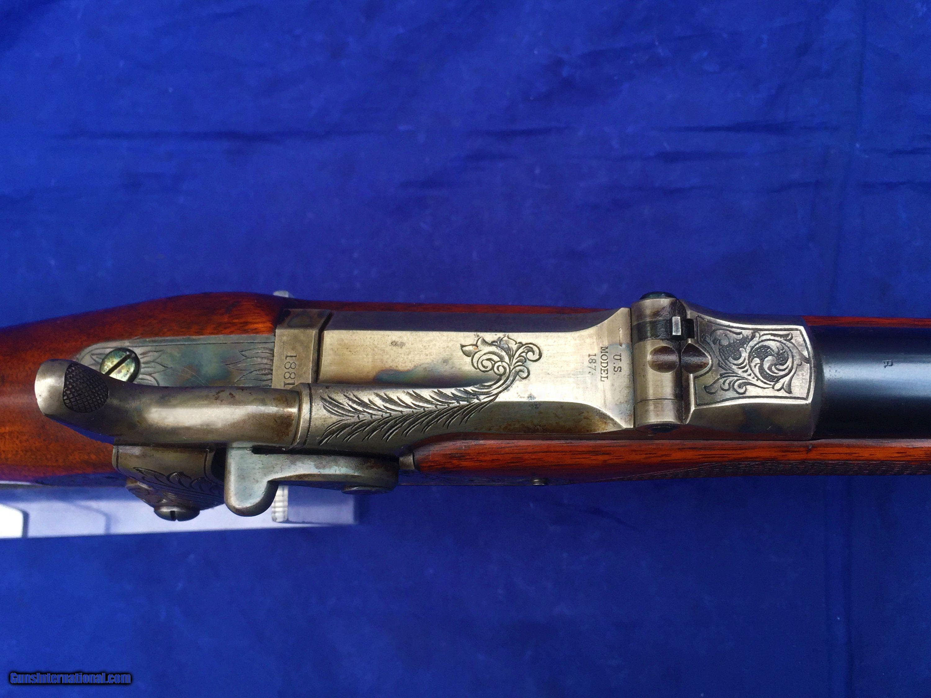 Original Springfield Armory Logo - Original Springfield Armory U.S. Model 1875 Officer's Trapdoor Rifle