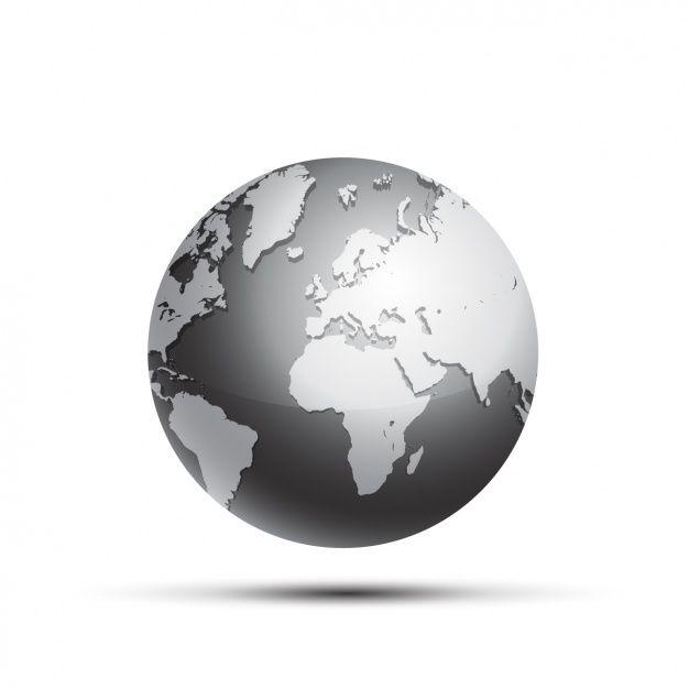Gray Globe Logo - Earth Globe icon. Stock Image Page
