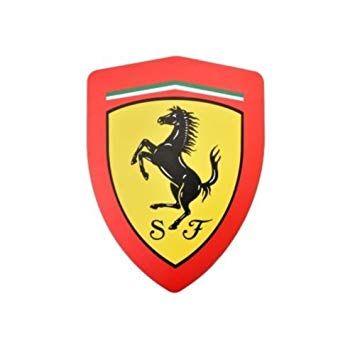 Red and Yellow Car Logo - GENUINE FERRARI Scudetto Ferrari Crest Mouse Mat Red/Yellow: Amazon ...