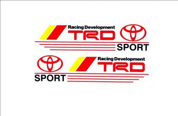Red and Yellow Car Logo - TRD Sport High Quality Car Stickers Decal Logo Emblem Red Yellow for ...
