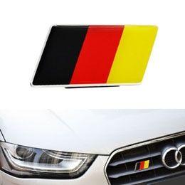 Red and Yellow Car Logo - Germany Flag Grille Emblem Badge For European Cars Decoration