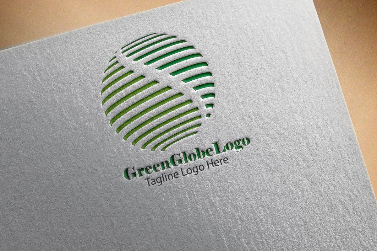 Gray Globe Logo - Premium Green Globe Logo
