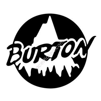 Burton Logo - Burton Snowboards Logo Stickers - 014 (18 x 15 cm) - ステッカー ...