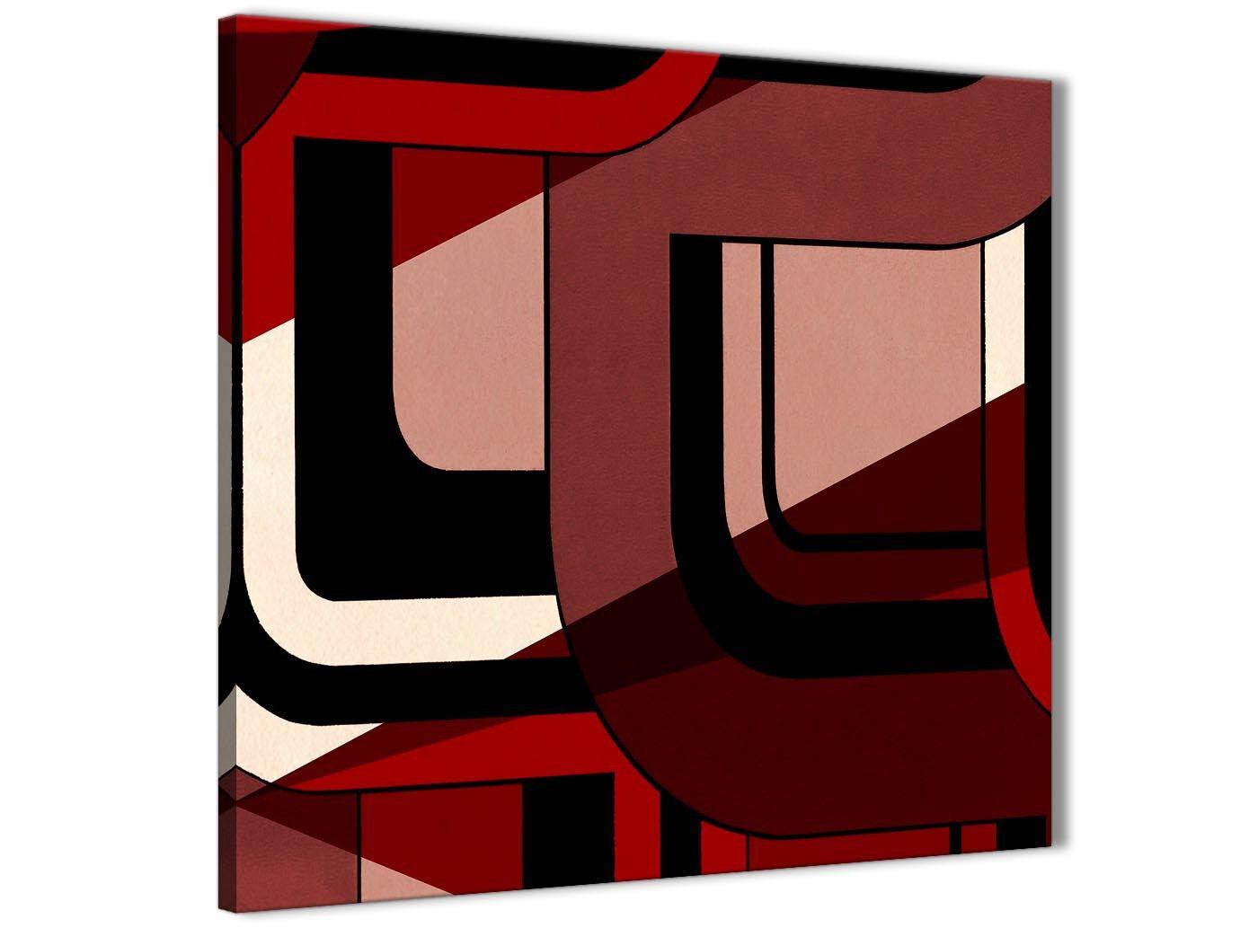 Abstract Red Black Logo - Red Black Painting Abstract Office Canvas Wall Art Decor 1s410l ...