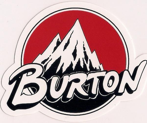 Burton Snowboards Logo - Burton Snowboard Sticker Backhill Vintage Red 3