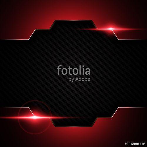 Abstract Red Black Logo - abstract metallic black red frame on carbon kevlar texture pattern ...