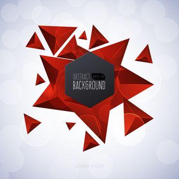 Red Triangle Geometric Logo - Abstract geometric red triangle background vector free vector ...