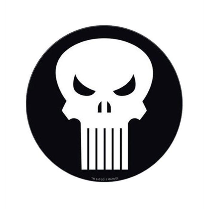 Punisher White Logo - Punisher White Skull Symbol Sticker