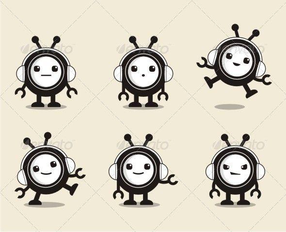Little Robot Logo - Little Robot. Robot, Characters and Vector graphics