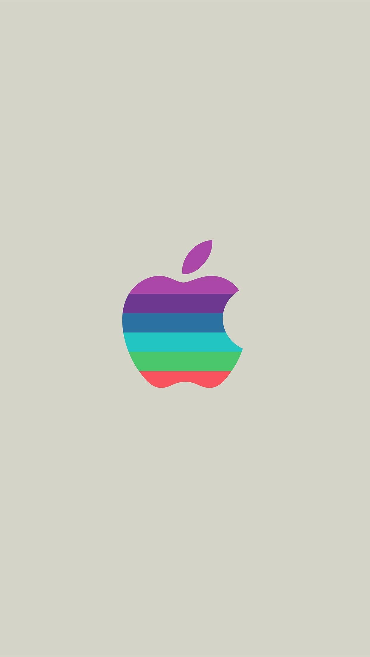 6 Color Logo - iPhone 6 wallpaper. minimal logo apple