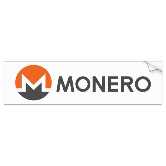 Monero Logo - Monero Logo Symbol Crypto Coin Bumper Sticker | Zazzle.com