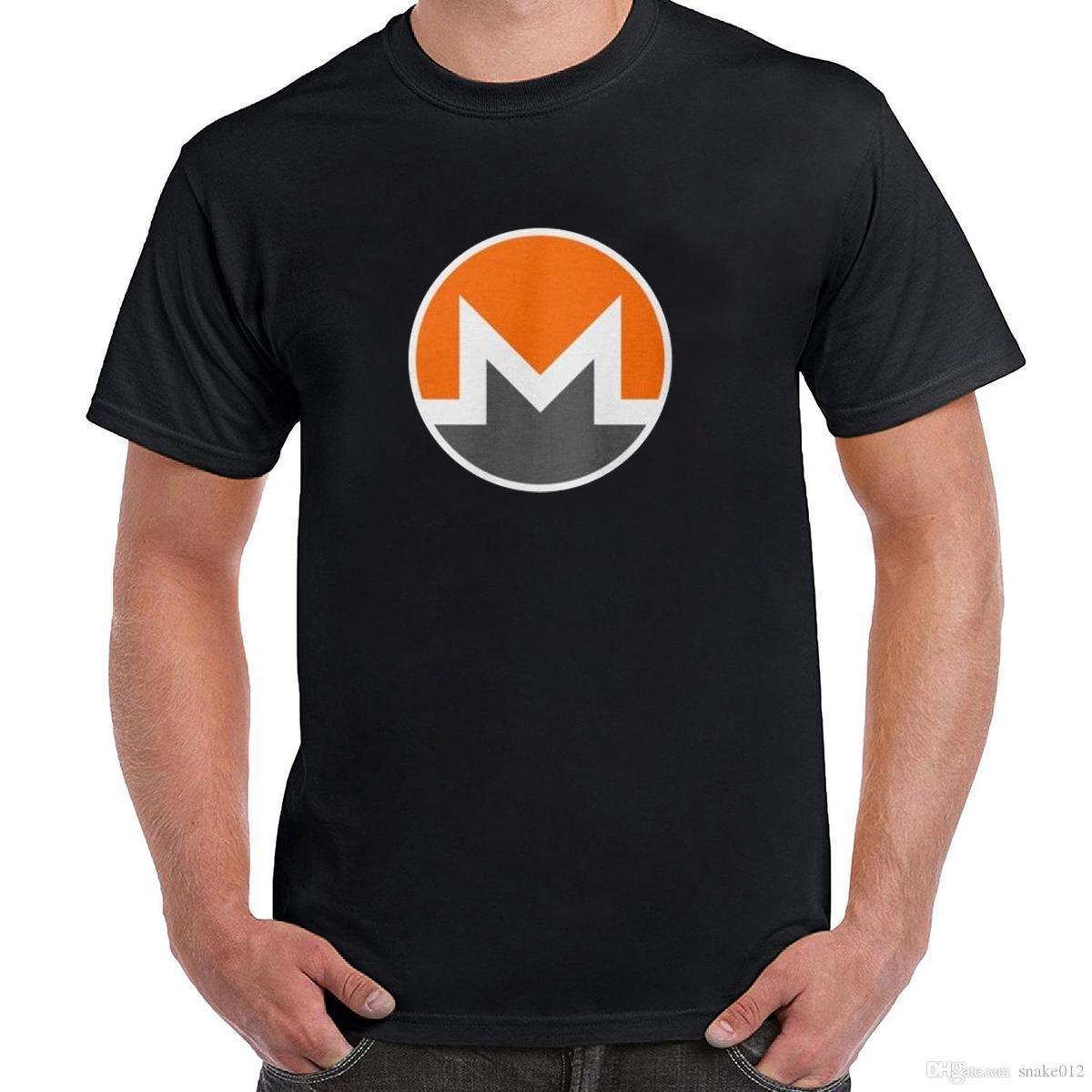 Monero Logo - Monero Logo XMR Crypto Currency Men'S Black T Shirt Tees Clothing