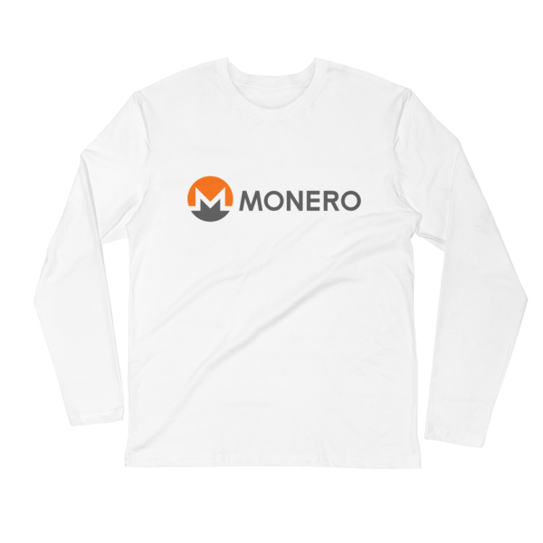 Monero Logo - Monero Logo Long Sleeve Fitted Crew - Crypto Merch Global