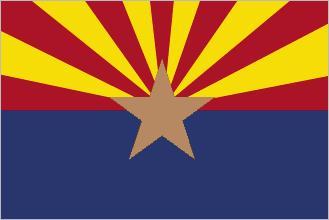 Red Yellow and Blue Star Logo - Flag of Arizona. United States state flag