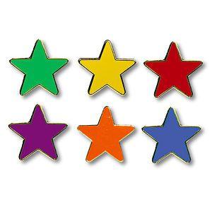 Red Yellow and Blue Star Logo - Reflective Star Motivational Badges Blue, Yellow, Red, Green, Orange ...
