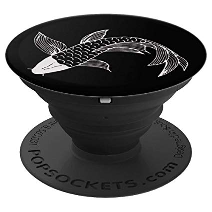 Koi Fish Black and White Logo - Amazon.com: Japanese Koi Fish Accessory - PopSockets Grip and Stand ...