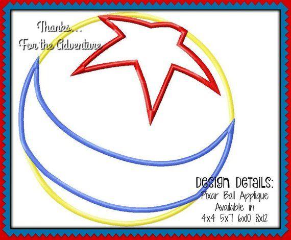 Red Yellow and Blue Star Logo - Pixar Red Yellow and Blue Star Bouncy Star Rubber Ball