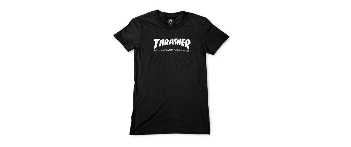 Black and White Tye Die Thrasher Logo