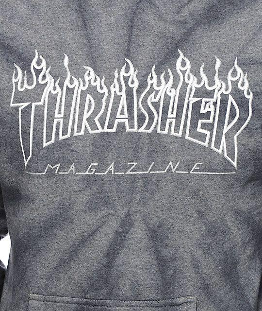 Black and White Tye Die Thrasher Logo - Thrasher Silver Flame Logo Tie Dye Hoodie