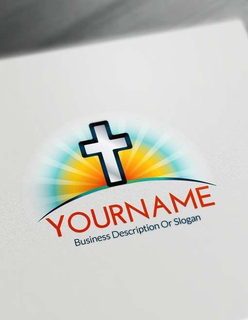 Christian Business Logo - Create Your Own Modern Cross Logo with Free Logo Creator. Etsy