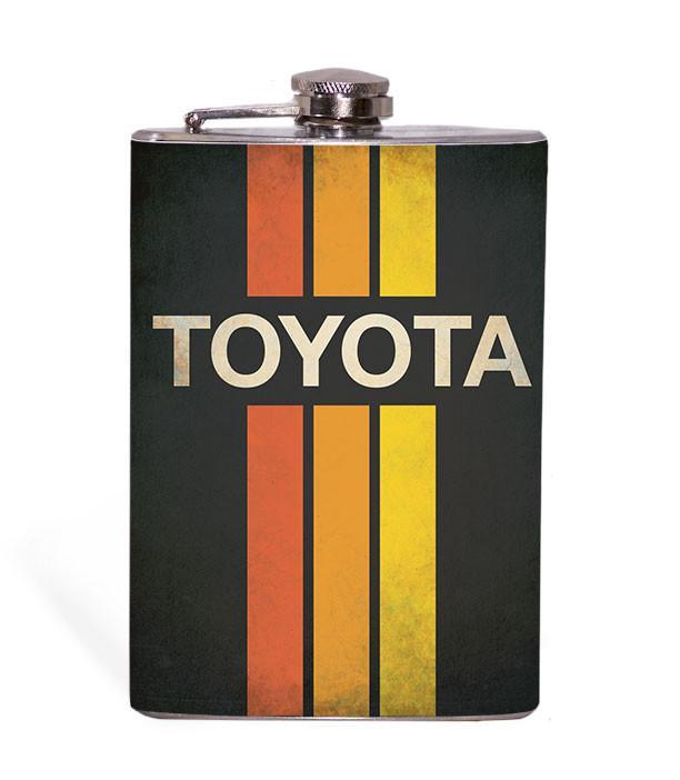 Retro Toyota Logo - Retro Toyota Logo - 8oz Flask – Wicked Wheeler