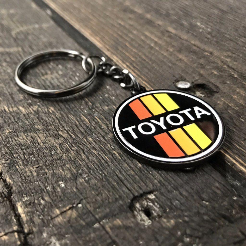 Retro Toyota Logo - Toyota Retro Stripe Keychain – Wicked Wheeler
